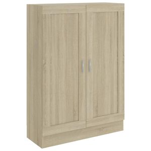 vidaXL Boekenkast 82,5x30,5x115 cm bewerlt hout sonoma eikenkleurig