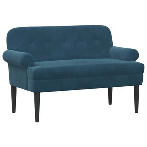 vidaXL Loungebank met knopencomfort Blauw 120 x 66 x 78 cm fluweel