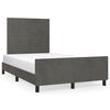 vidaXL Bedframe zonder matras 120x200 cm fluweel donkergrijs