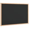 vidaXL Krijtbord met massief grenenhouten frame zwart 60x40 cm