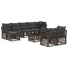 vidaXL Tuinbankenset 10 st Grijs poly rattan