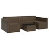vidaXL 2-delige Loungeset met kussens poly rattan bruin