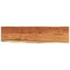 vidaXL Wandschap rechthoekig natuurlijke rand 120x30x2,5 cm acaciahout