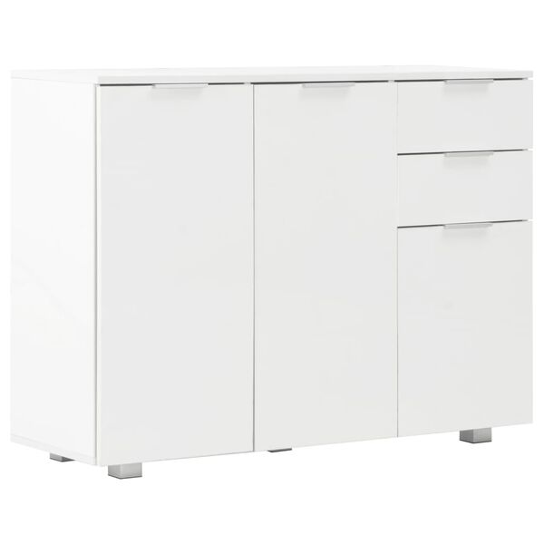vidaXL Dressoir 107x35x80,5 cm hoogglans wit