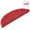 vidaXL Trapmatten 20 st 56x17x3 cm R&ouml;d Halfrond