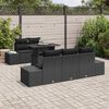 vidaXL Tuin Sofa Set 6 pcs Zwart poly rattan & Gepoedercoat staal