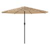 vidaXL Parasol met stalen paal 324x324x247 cm bruin