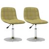 vidaXL Eetkamerstoelen draaibaar 2 st stof groen