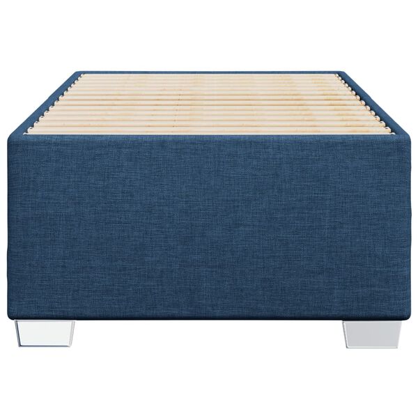 vidaXL Bedframe zonder matras 100x200 cm stof blauw