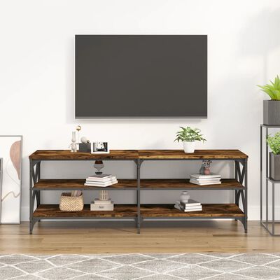 vidaXL Tv-meubel 140x40x50 cm bewerkt hout gerookt eikenkleurig