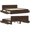 vidaXL Bedframe met hoofdeinde bewerkt hout bruineikenkleur 180x200 cm