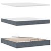 vidaXL Ottoman bed met matras 160x200cm fluweel donkergrijs