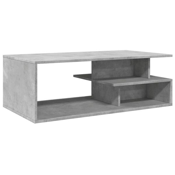 vidaXL Salontafel 102x55x35 cm bewerkt hout betongrijs