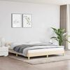 vidaXL Bedframe zonder matras stof cr&egrave;mekleurig 160x200 cm