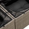 vidaXL Tuinbank 2-zits met kussens poly rattan grijs
