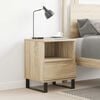 vidaXL Nachtkastje 40x35x50 cm bewerkt hout sonoma eikenkleurig