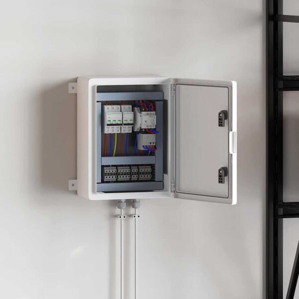 vidaXL Bedieningskast Grijs 47 x 20 x 60 cm ABS Kunststof