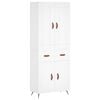 vidaXL Hoge kast 69,5x34x180 cm bewerkt hout wit