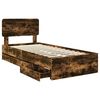 vidaXL Bedframe met lade Gerookte Eik 75 x 190 cm Geconstrueerd hout