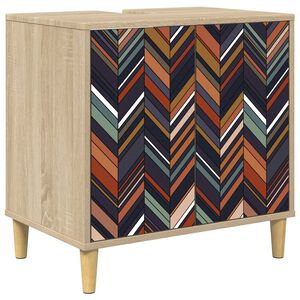 vidaXL Badkamerkast OMMEN Sonoma 60 x 40 x 60 cm Bewerkt hout