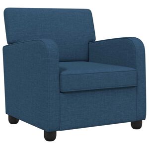vidaXL Fauteuil Blauw Stof
