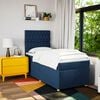 vidaXL Boxspring met matras stof blauw 80x200 cm