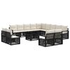 vidaXL Tuinbankenset 14 st Zwart en Cream Wit poly rattan