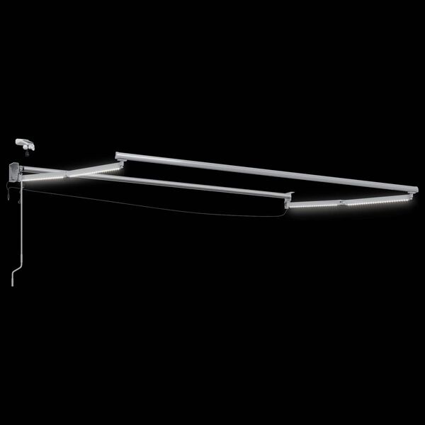 vidaXL Elektrisch uitschuifbaar zonnescherm frame Wit 3,5 x 2,5 m