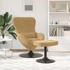 vidaXL Egg Chair met Voetsteun Bruin 63 x 73 x 90 cm Fluweel