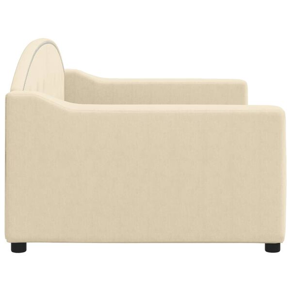 vidaXL Slaapbank 90x200 cm stof cr&egrave;mekleurig