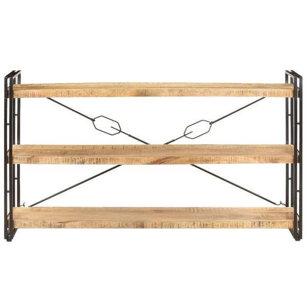 vidaXL Boekenkast met 3 schappen 140x30x80 cm massief mangohout