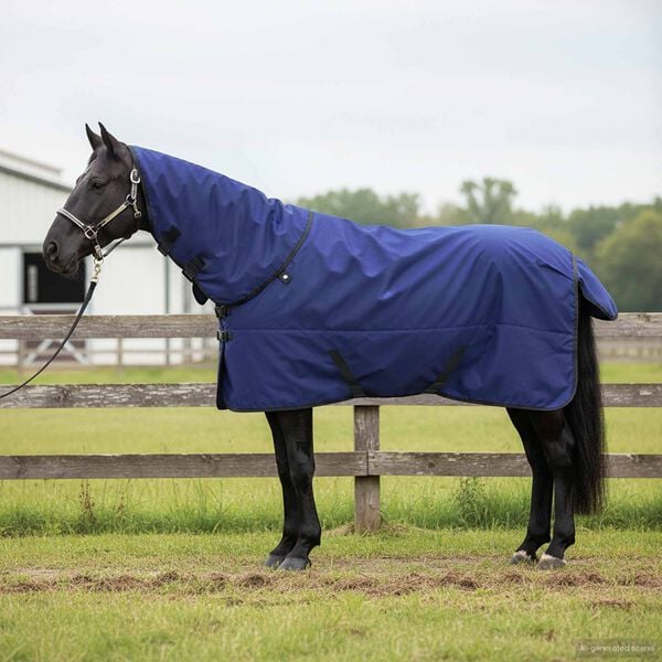 vidaXL Paardendeken Donkergroen en Zwart 145 cm Polyester