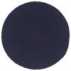 vidaXL Placemats 4 st rond 38 cm katoen effen marineblauw