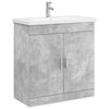 vidaXL Badkamermeubelset Betongrijs 81 x 40 x 84,5 cm Bewerkt hout
