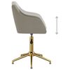vidaXL Eetkamerstoelen draaibaar 4 st fluweel lichtgrijs