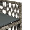 vidaXL Tuinstoelen 4 st met kussens poly rattan grijs