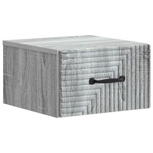vidaXL Wandbeugel Bedkast Grijs sonoma 34,5 x 33 x 20 cm Bewerkt hout