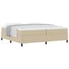 vidaXL Boxspringbed Grijs groen 200 x 200 cm Katoen Stof