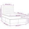 vidaXL Boxspring met matras en LED fluweel lichtgrijs 120x200 cm