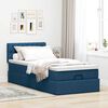 vidaXL Bed met matras 100x200 cm stof blauw