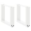 vidaXL Salontafelpoten 2 st U-vormig 40x(30-31) cm staal wit