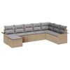 vidaXL Tuin Sofa Set met kussen 8 pcs Beige poly rattan