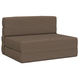 vidaXL Vouwbare Bankbed Taupe 70 x 72 x 60 cm Stof
