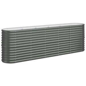 vidaXL Plantenbak 224x40x68 cm gegalvaniseerd staal antracietkleurig