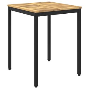 vidaXL Tuindiner tafel Wit en zwart 60 x 60,5 x 75 cm