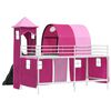 vidaXL Loftbed voor Kids Wit en Roze 99,5 x 200 cm Metaal