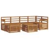 vidaXL Buiten bankenset 7 st Naturel Polyester