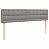 vidaXL Ottoman bed met matrassen 180x200cm stof taupe