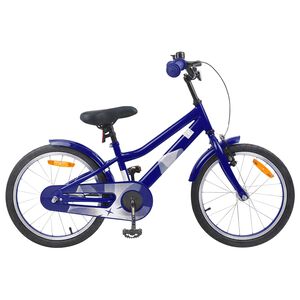 vidaXL Kinderfiets 18 Inch voor 5-7 jaar Donkerblauw