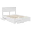 vidaXL Bedframe met hoofdeinde met lade Wit 140 x 200 cm Bewerkt hout